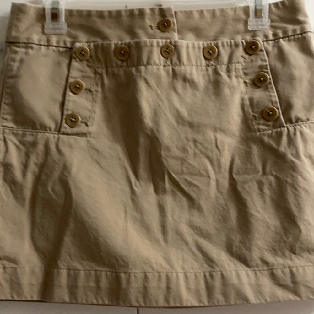 J crew Khaki mini skirt size 4